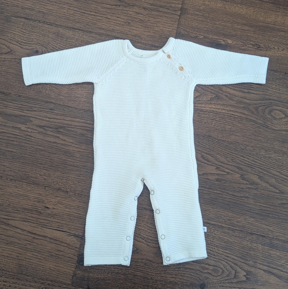 Zestt Organics Cream Knit Romper Size 0-6 Months